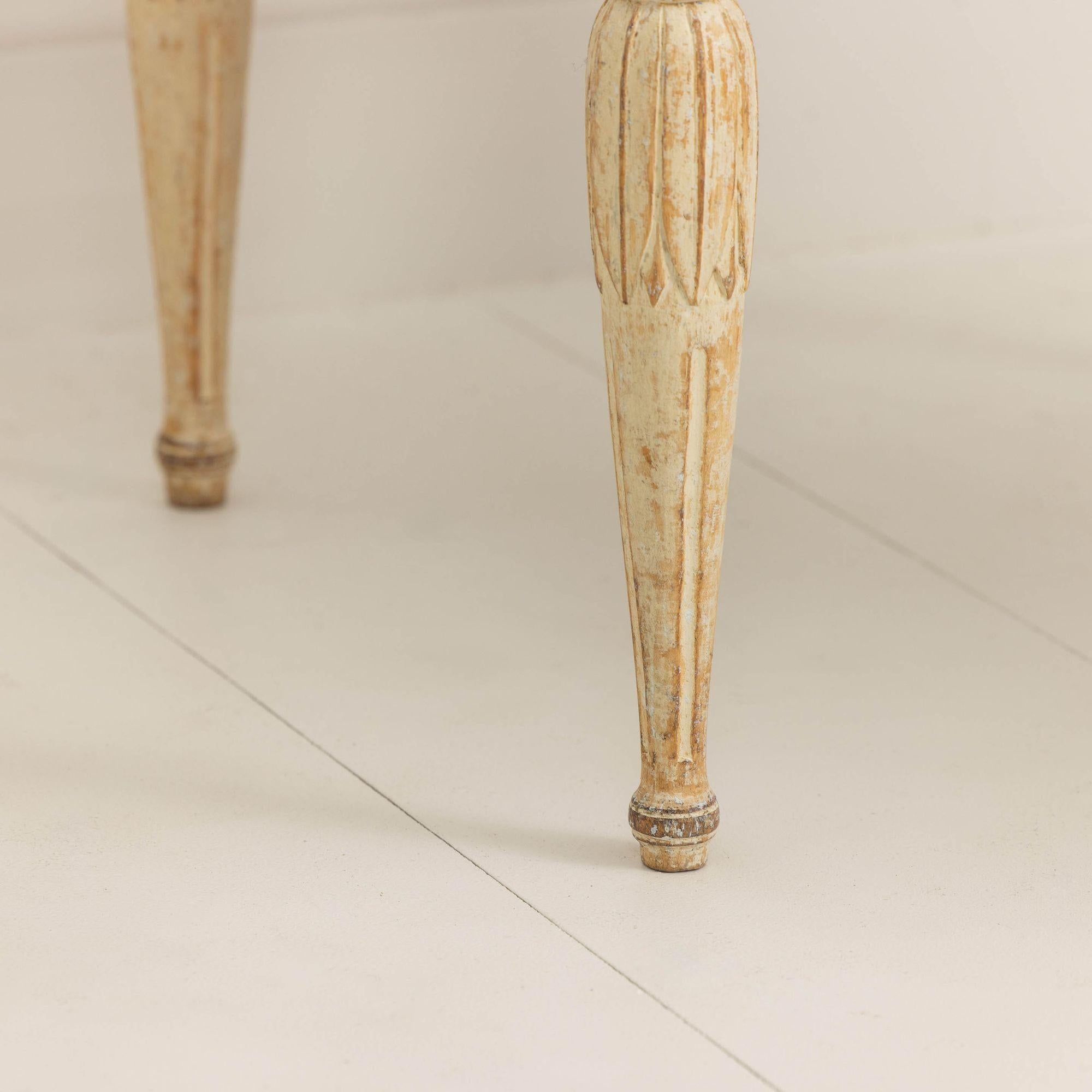 18th c. Swedish Gustavian Period Foot Stools in Original Paint For Sale 6