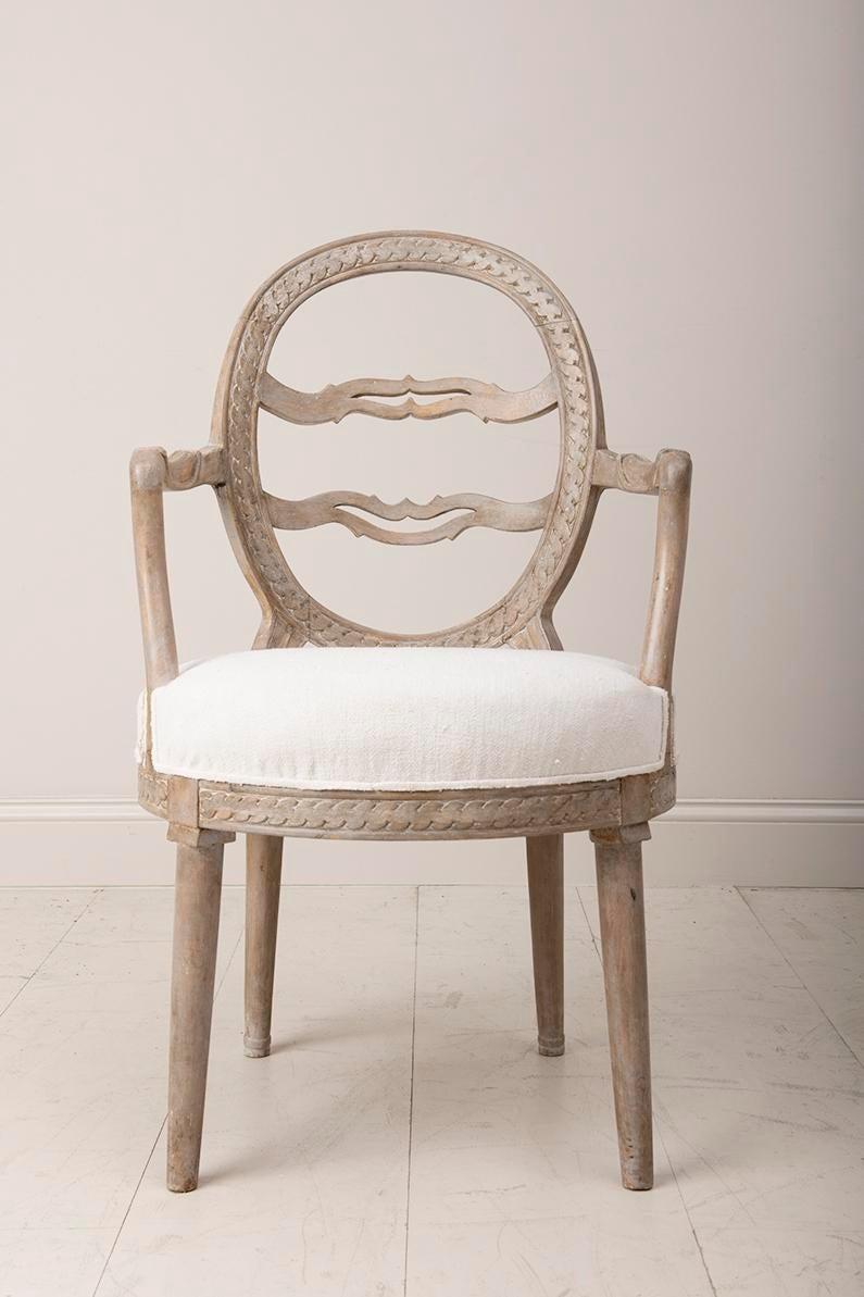 18th Century and Earlier 18th c. Swedish Gustavian Period Laughing Chair in Original Patina