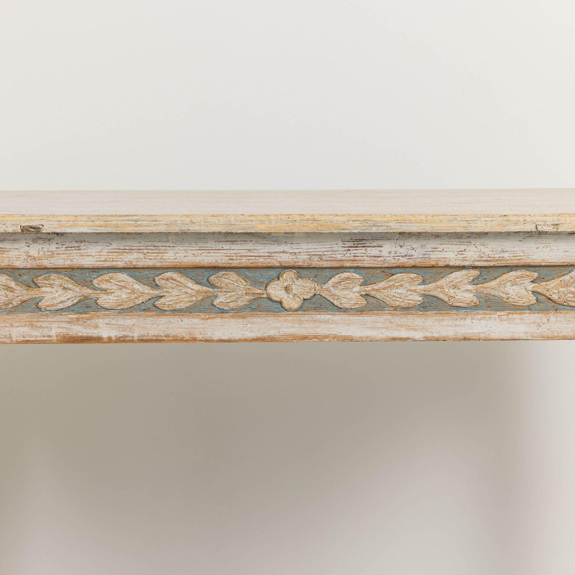 18th c. Swedish Gustavian Period Painted Console Table 7
