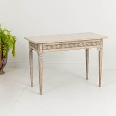 XVIIIe siècle Table console suédoise peinte d'époque gustavienne