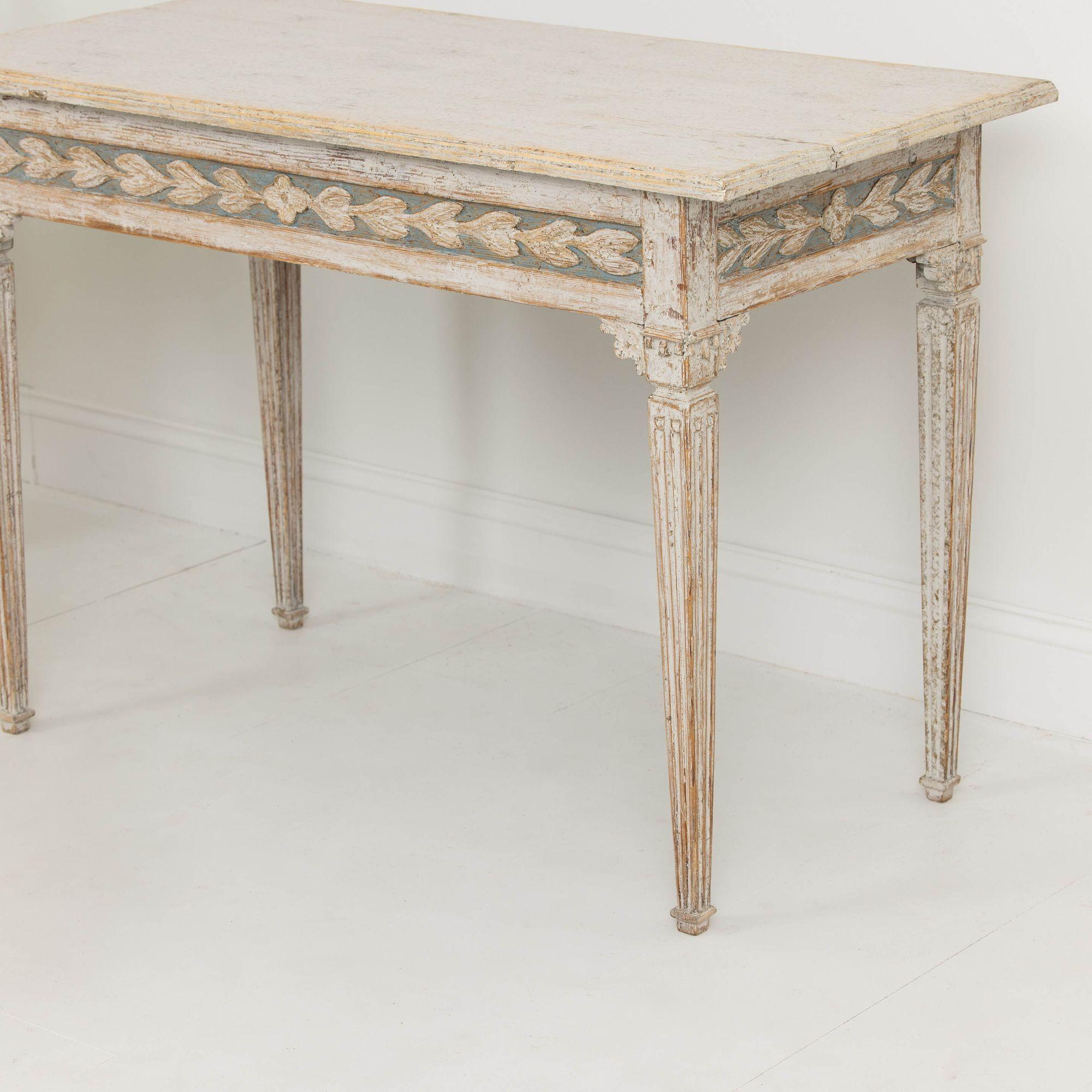 18th Century and Earlier 18th c. Swedish Gustavian Period Painted Console Table