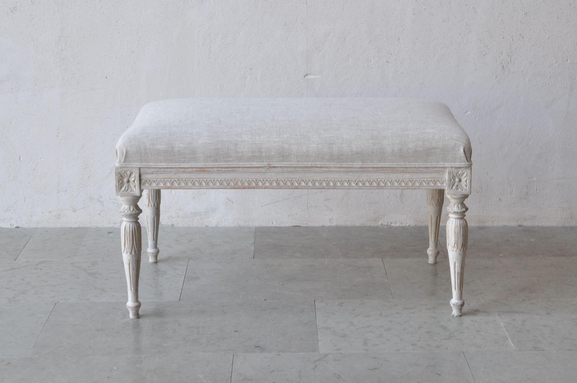 18th Century and Earlier 18th Century Swedish Gustavian Period Painted Footstool or Bench