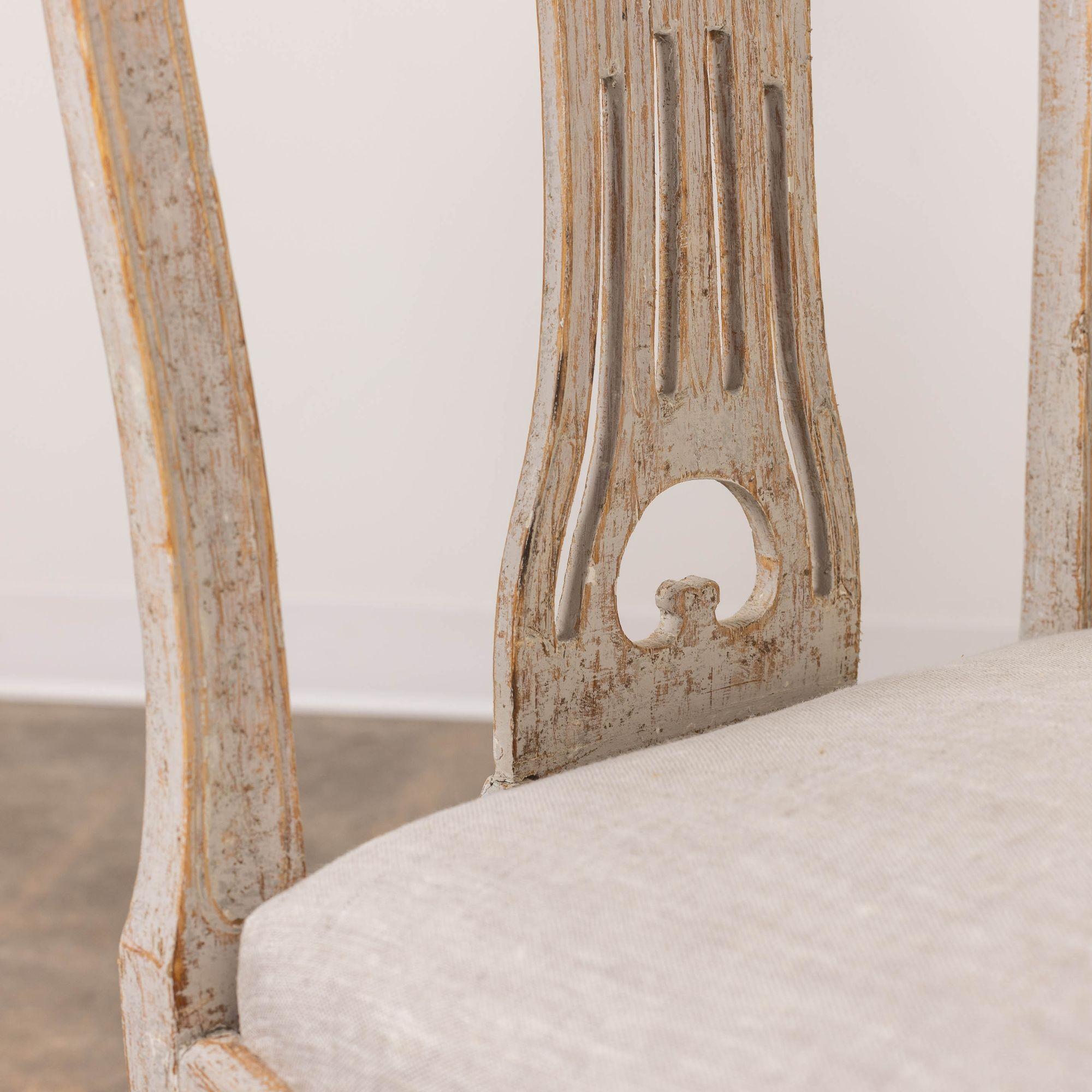 Set of Twelve 18th c. Swedish Gustavian Painted Oval Back Wheat Sheaf Chairs 1