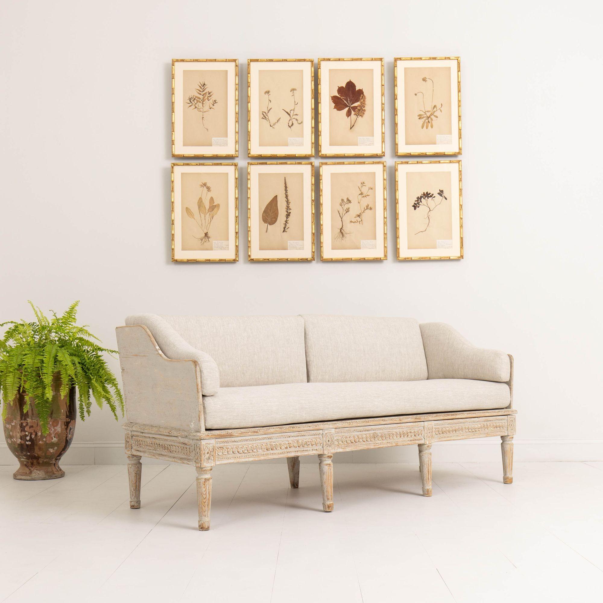 18th c. Swedish Gustavian Period Painted Sofa 'Trägsoffa' For Sale 10