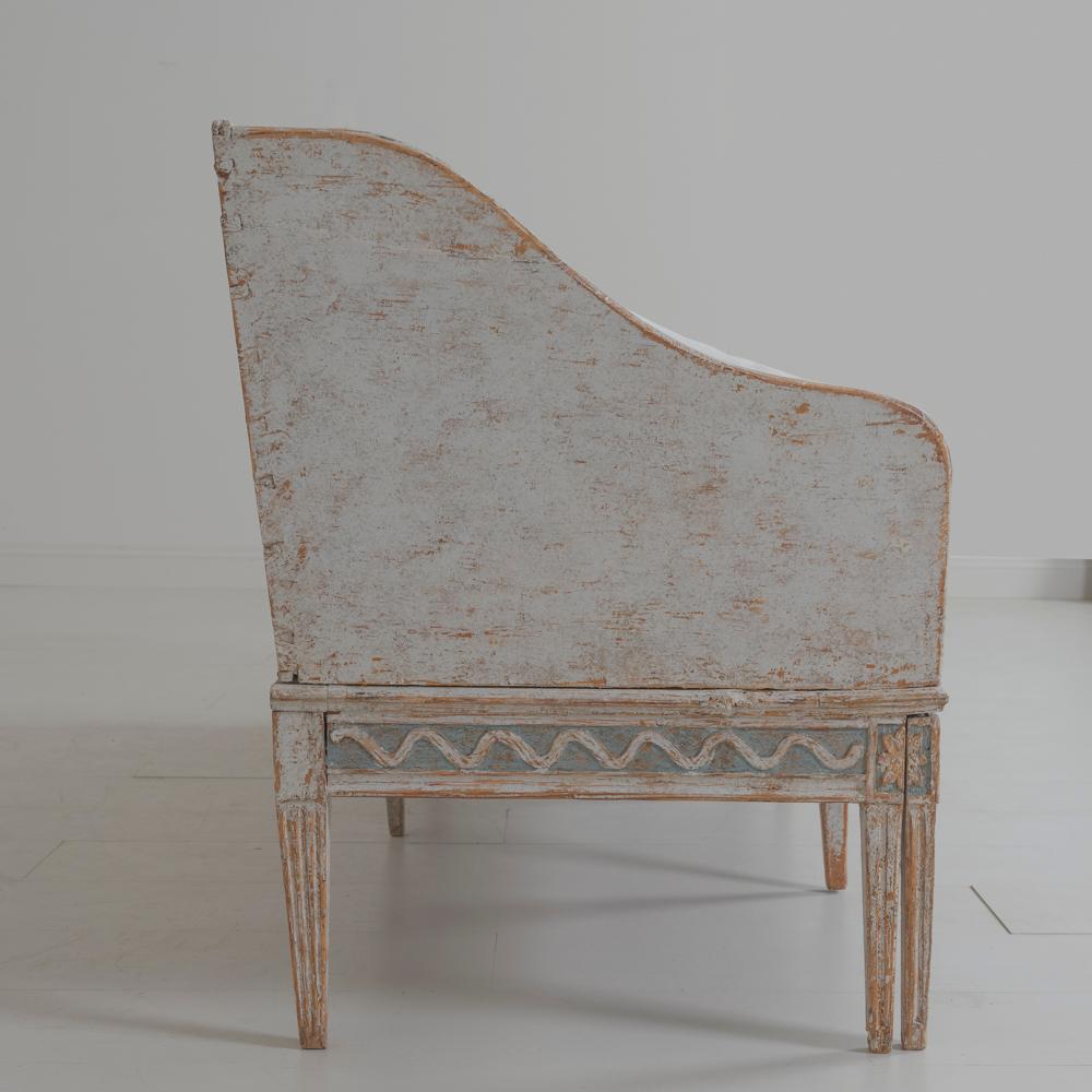 18th Century Swedish Gustavian Period Sofa Bench 'Tragsoffa' 4