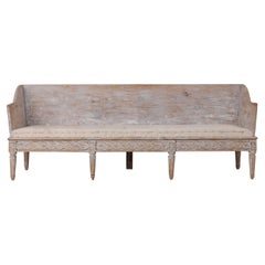 18. Jahrhundert. Schwedisches gepolstertes Trag-Sofa aus der Gustavianischen Periode in Originalfarbe