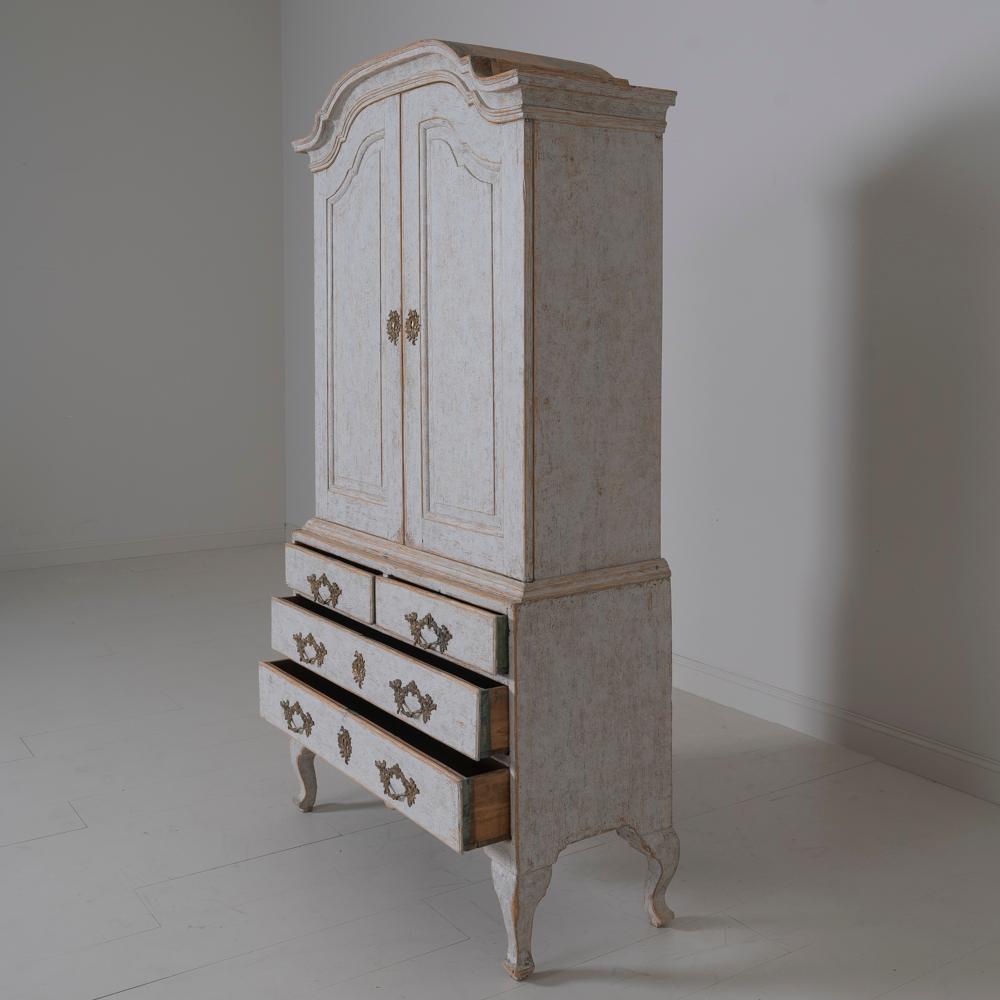 18th Century Swedish Rococo Period Linen Press Cabinet 3