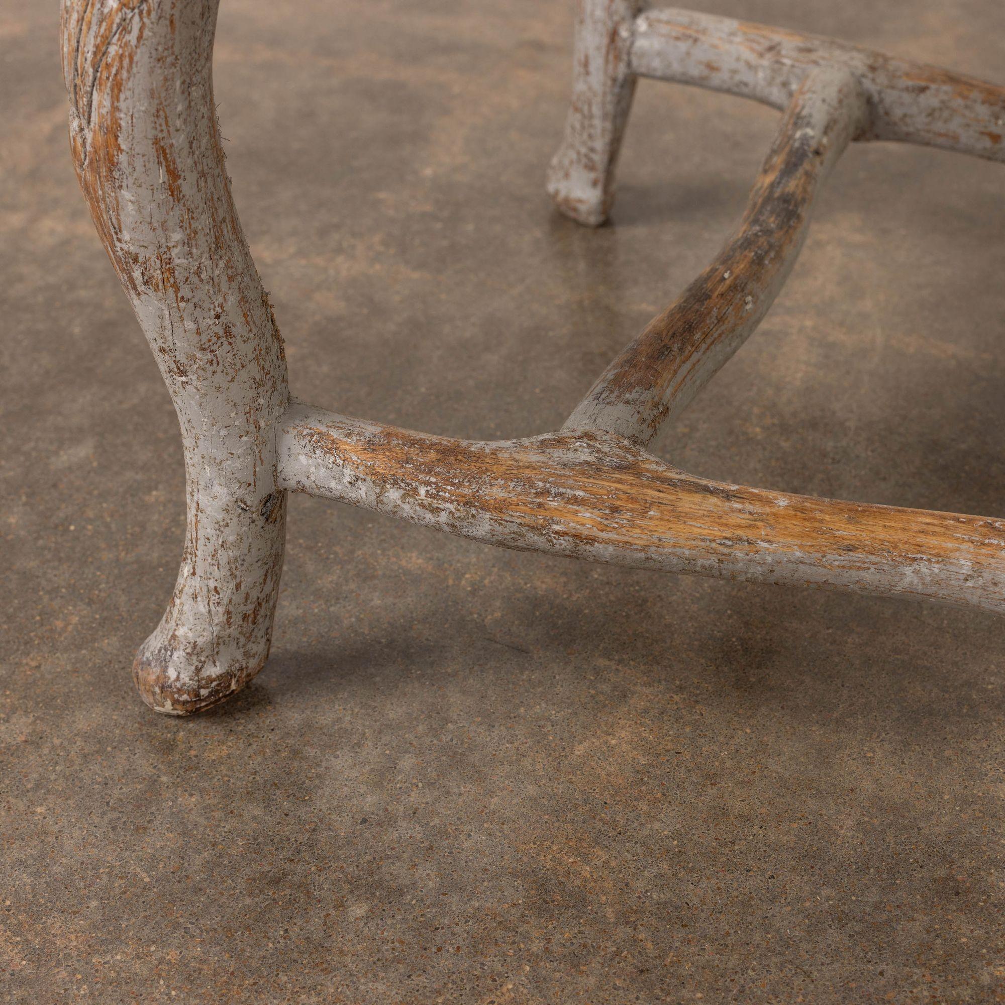18th c. Swedish Rococo Period Painted Dining Chairs with Slip Seats 9