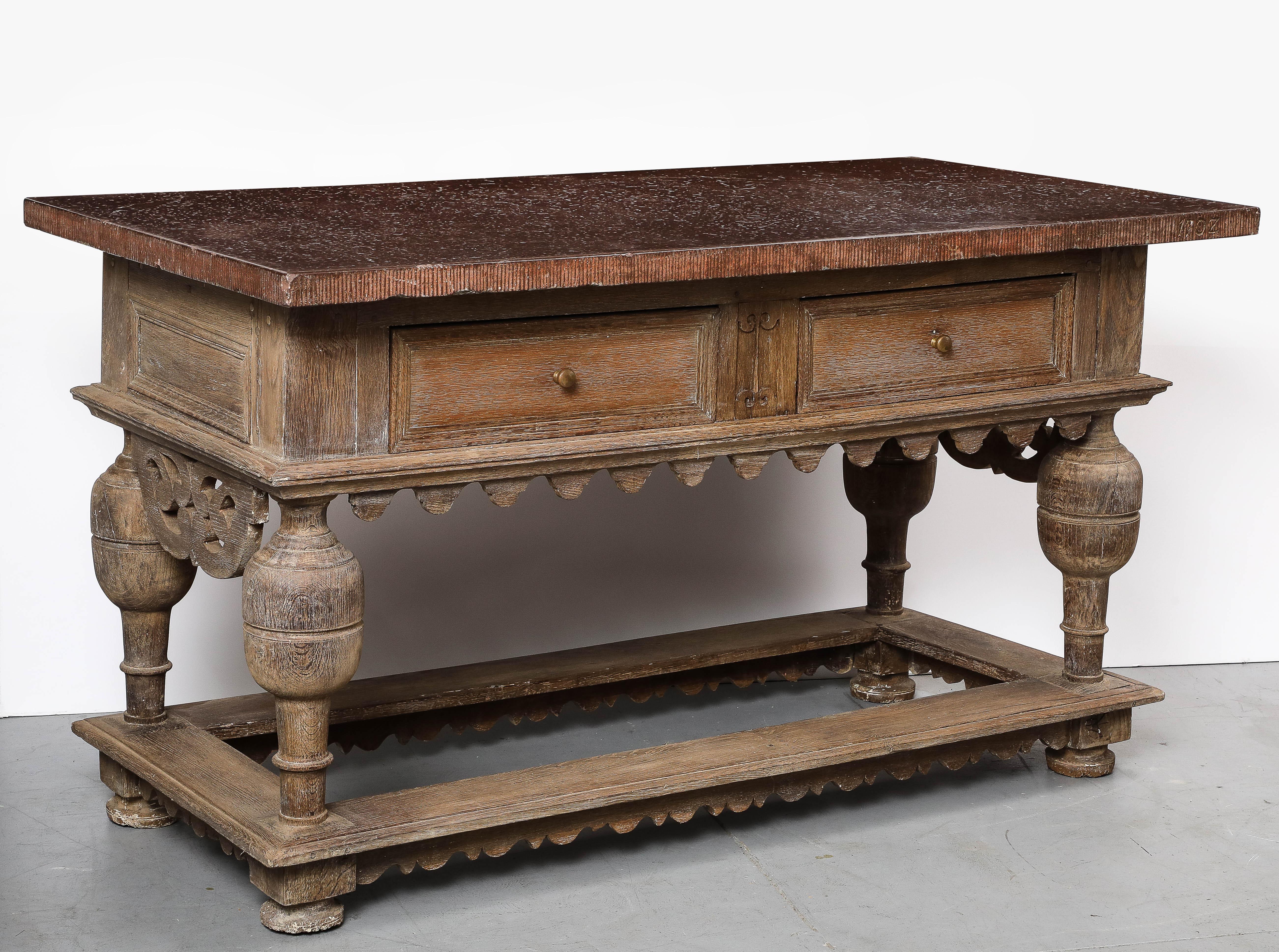 The stone, the table size, quality and patina and condition.