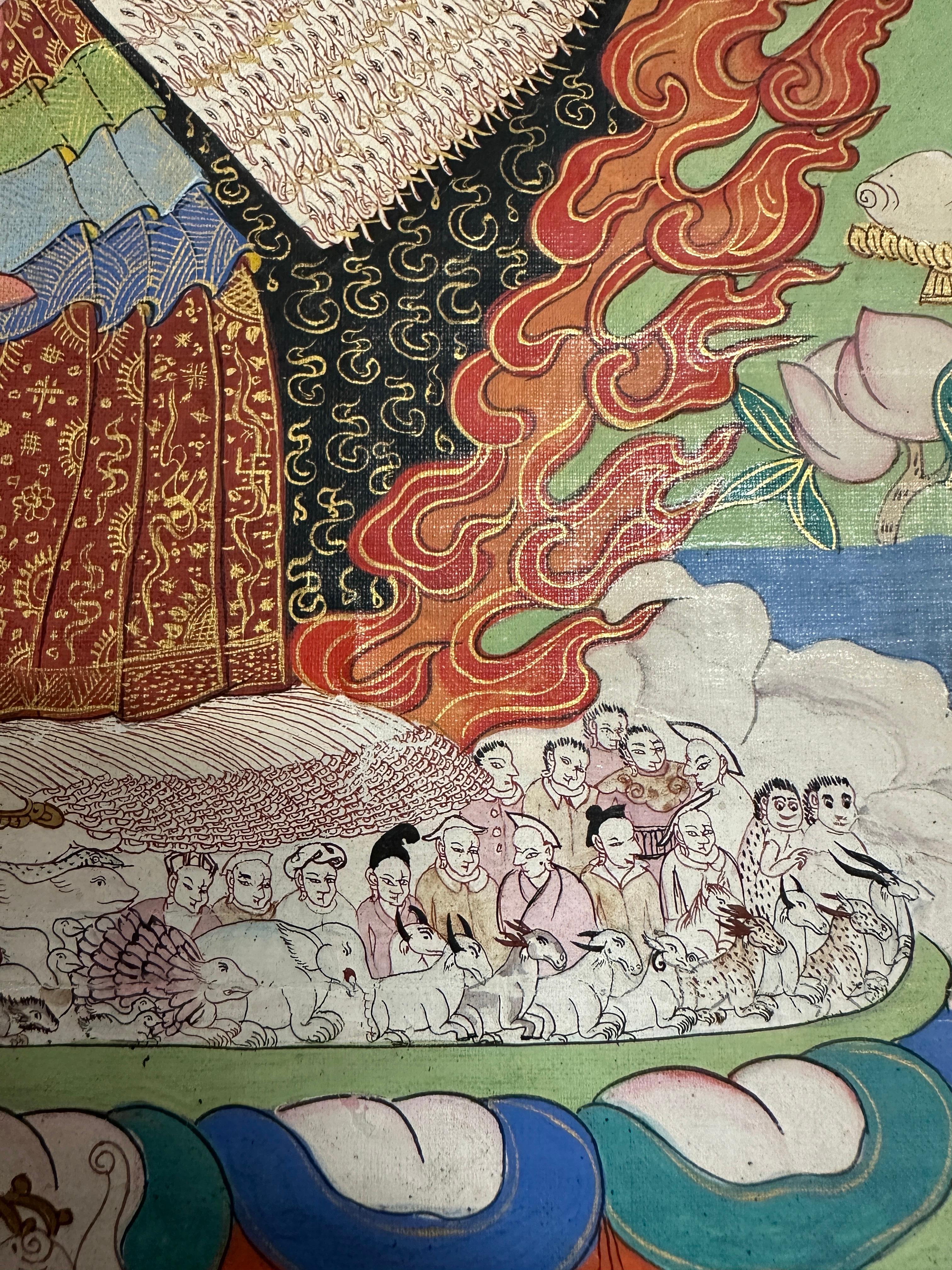 18th C Tibetan School Buddhist Painting of Sitatapatra For Sale 5