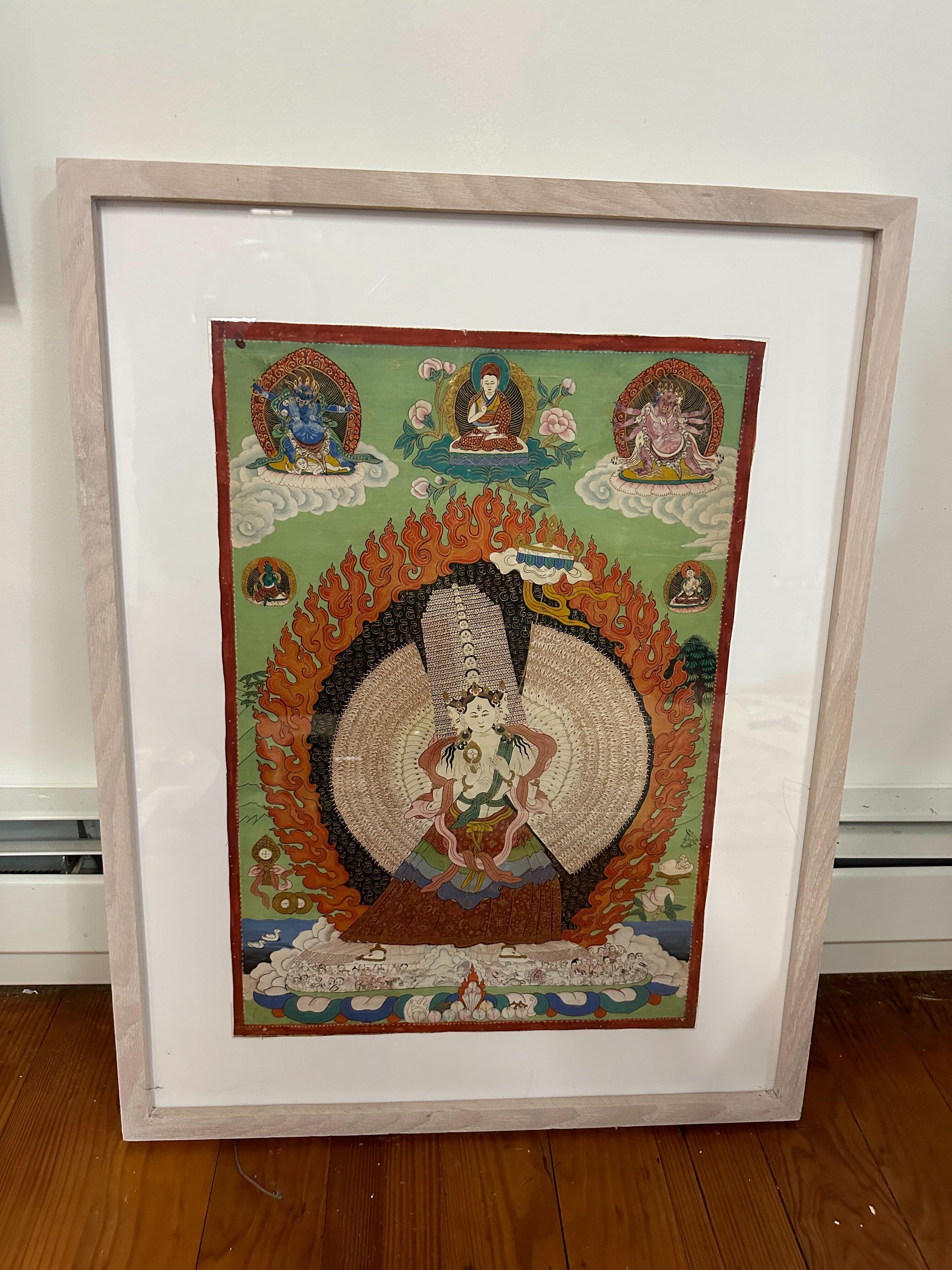 18th C Tibetan School Buddhist Painting of Sitatapatra
Painting 20