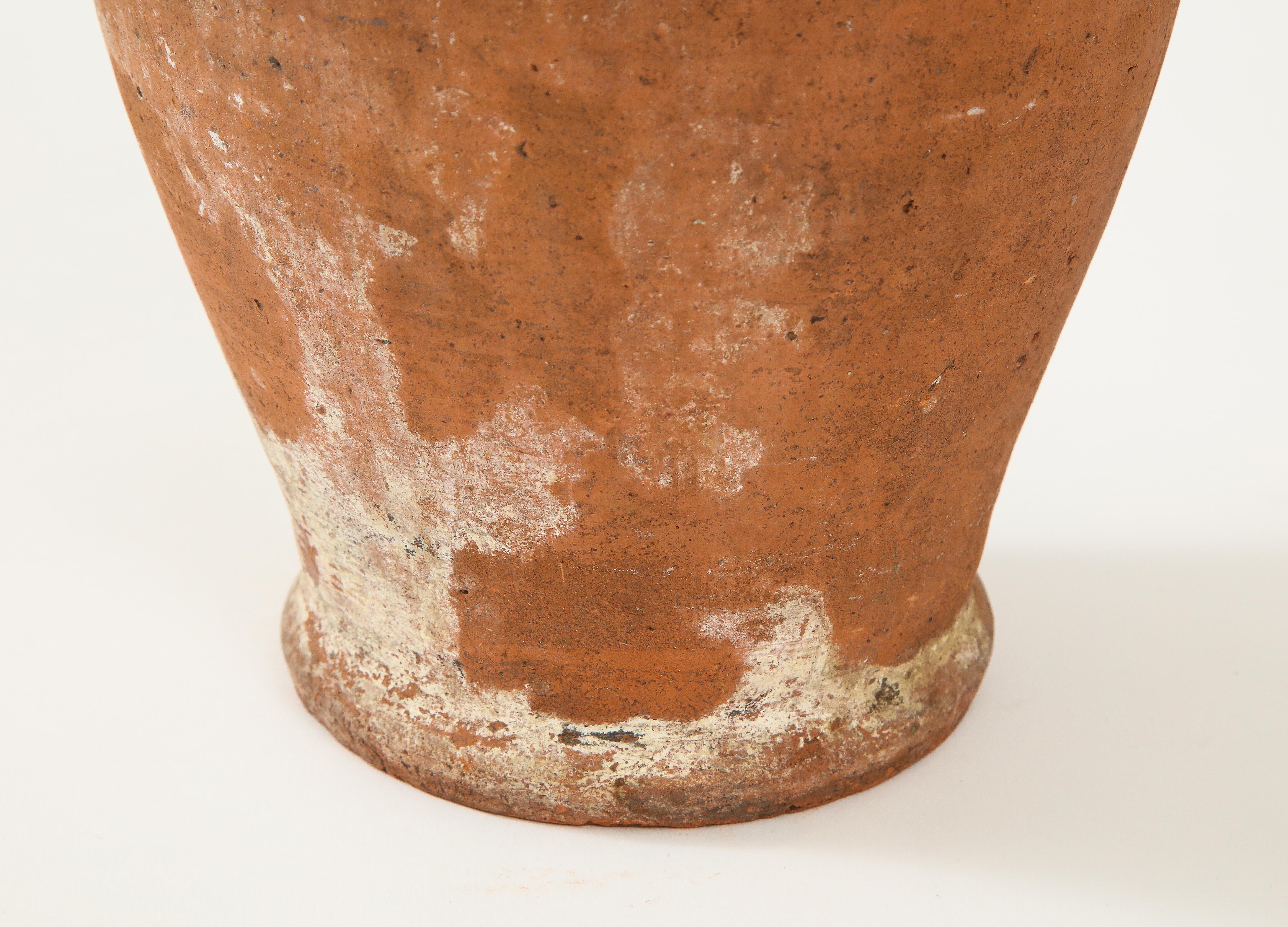 unglazed terracotta vase