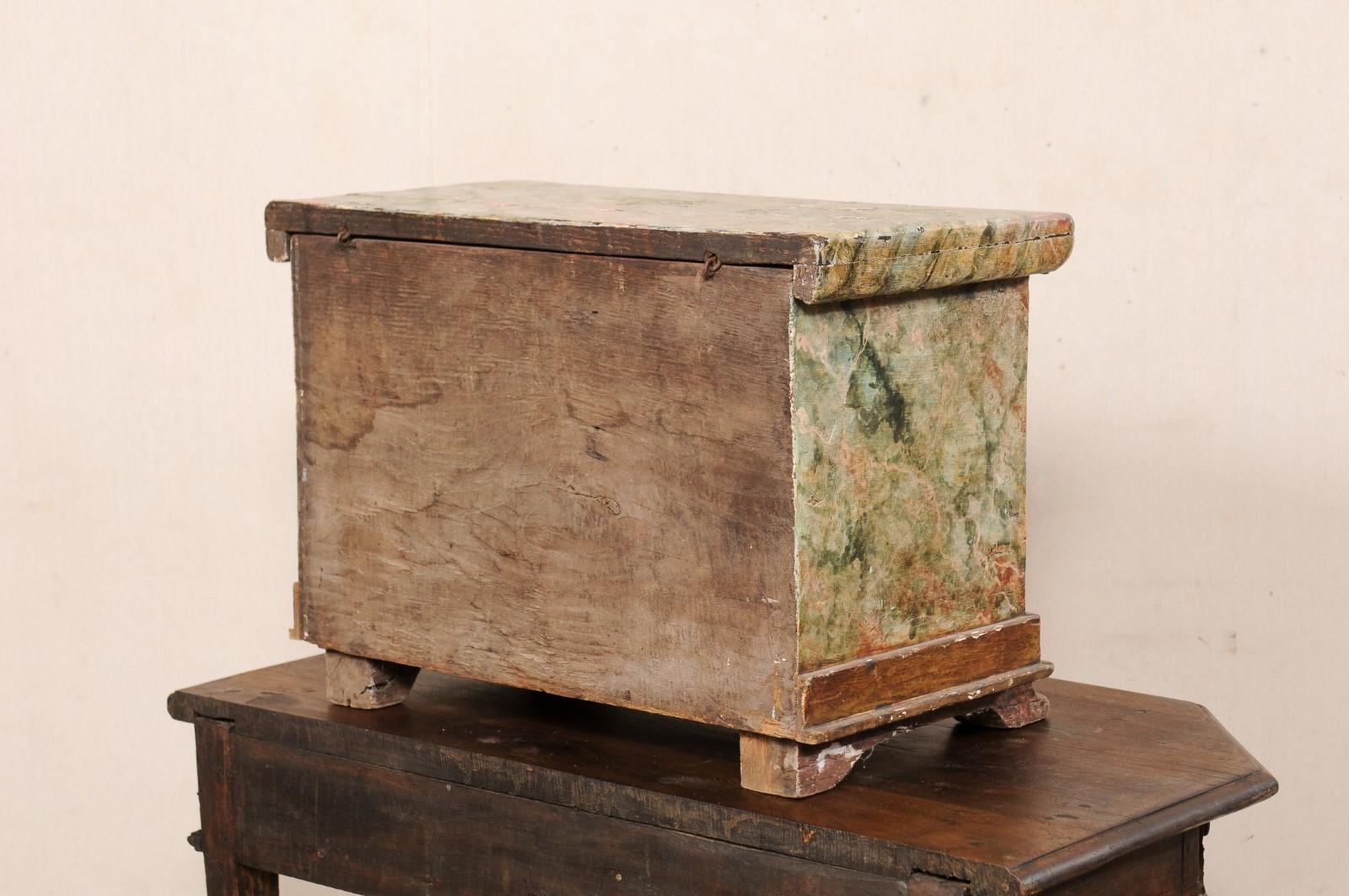18th C. Venetian Italian Wood Box w/its Original Finish, 26.5
