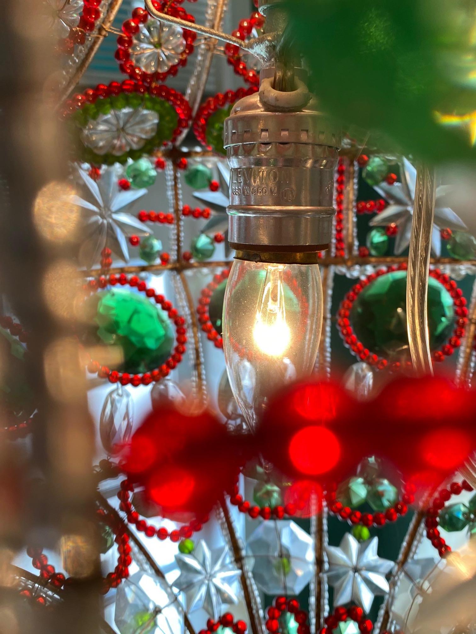 Lustre à suspension vénitien ancien en verre, lampe de plafond et lanterne, XVIIIe siècle en vente 9