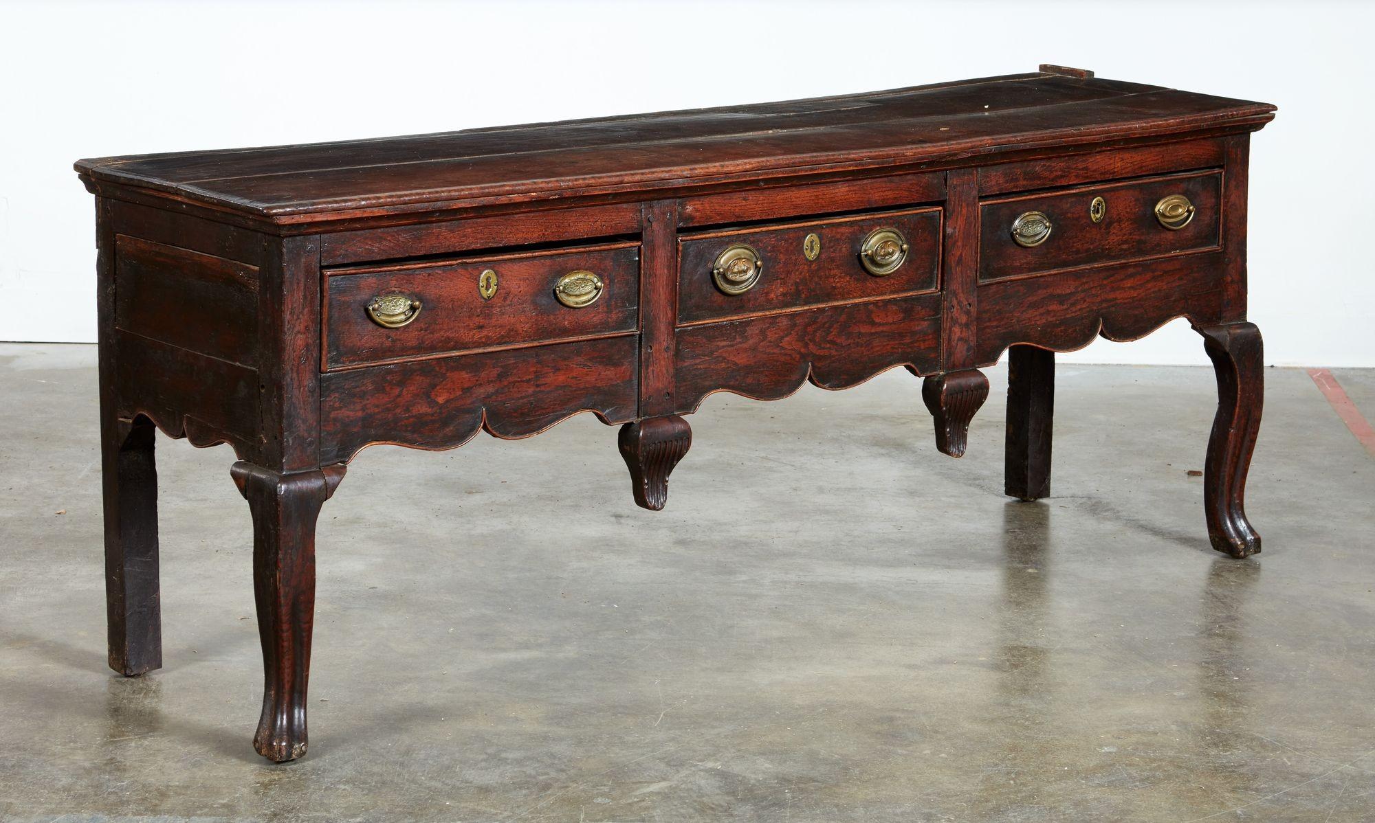 18th c. Vernacular Chippendale Welsh Dresser In Good Condition For Sale In Greenwich, CT