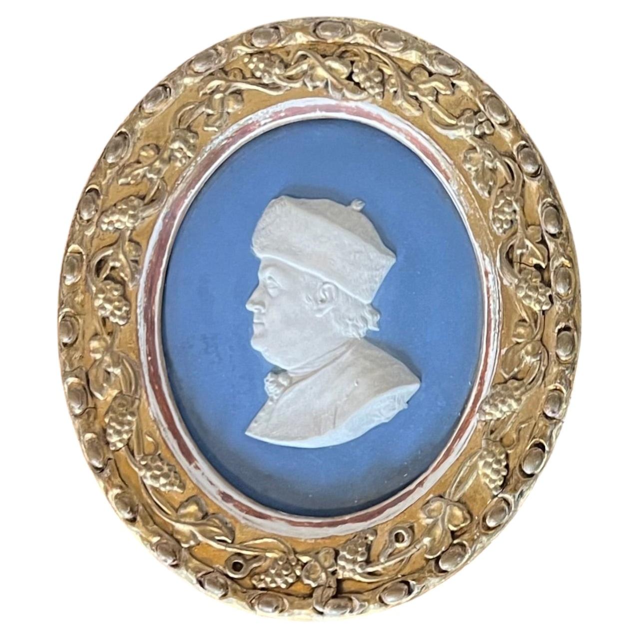 XVIIIe siècle Wedgwood Portrait Médaillon Plaque Buste de Benjamin Franklin Circa 1780