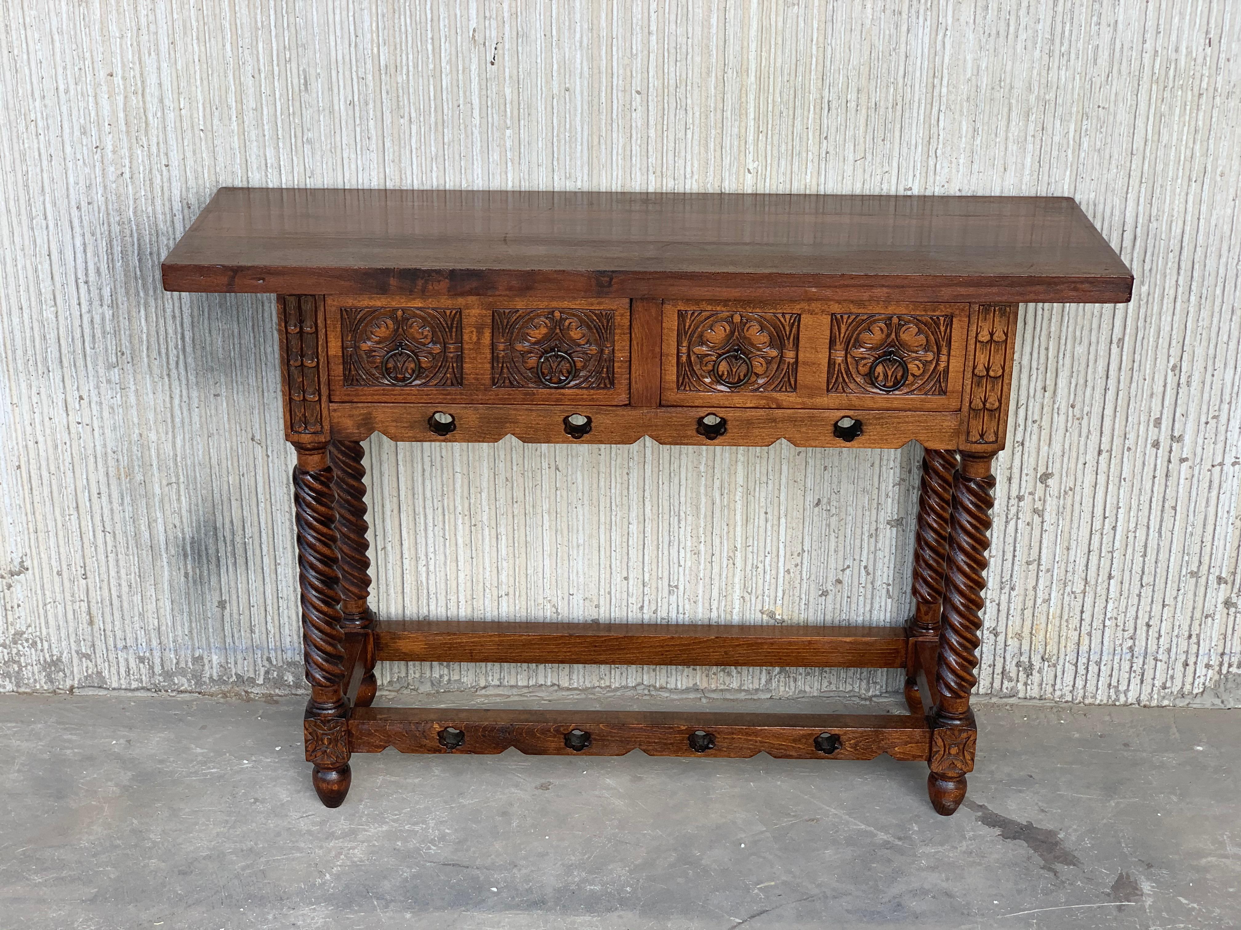 console table with drawers