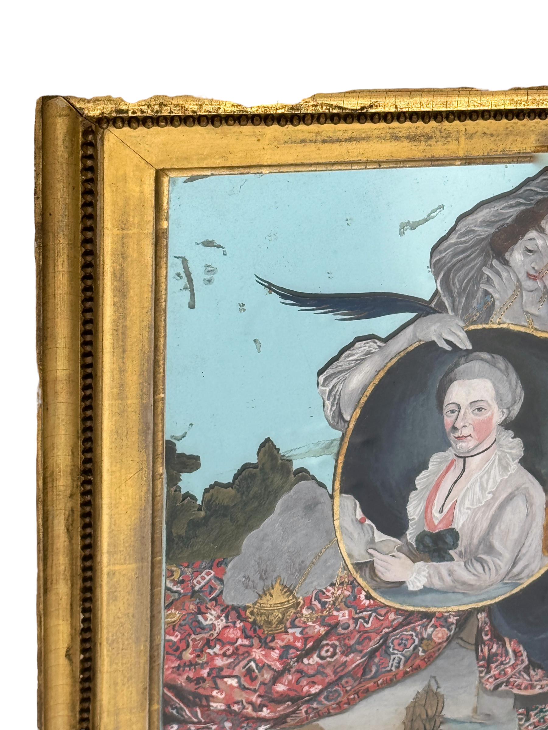Siglo XVIII Pintura de China Trade sobre espejo Retrato de Catharina van Braam Houckgeest en venta 6