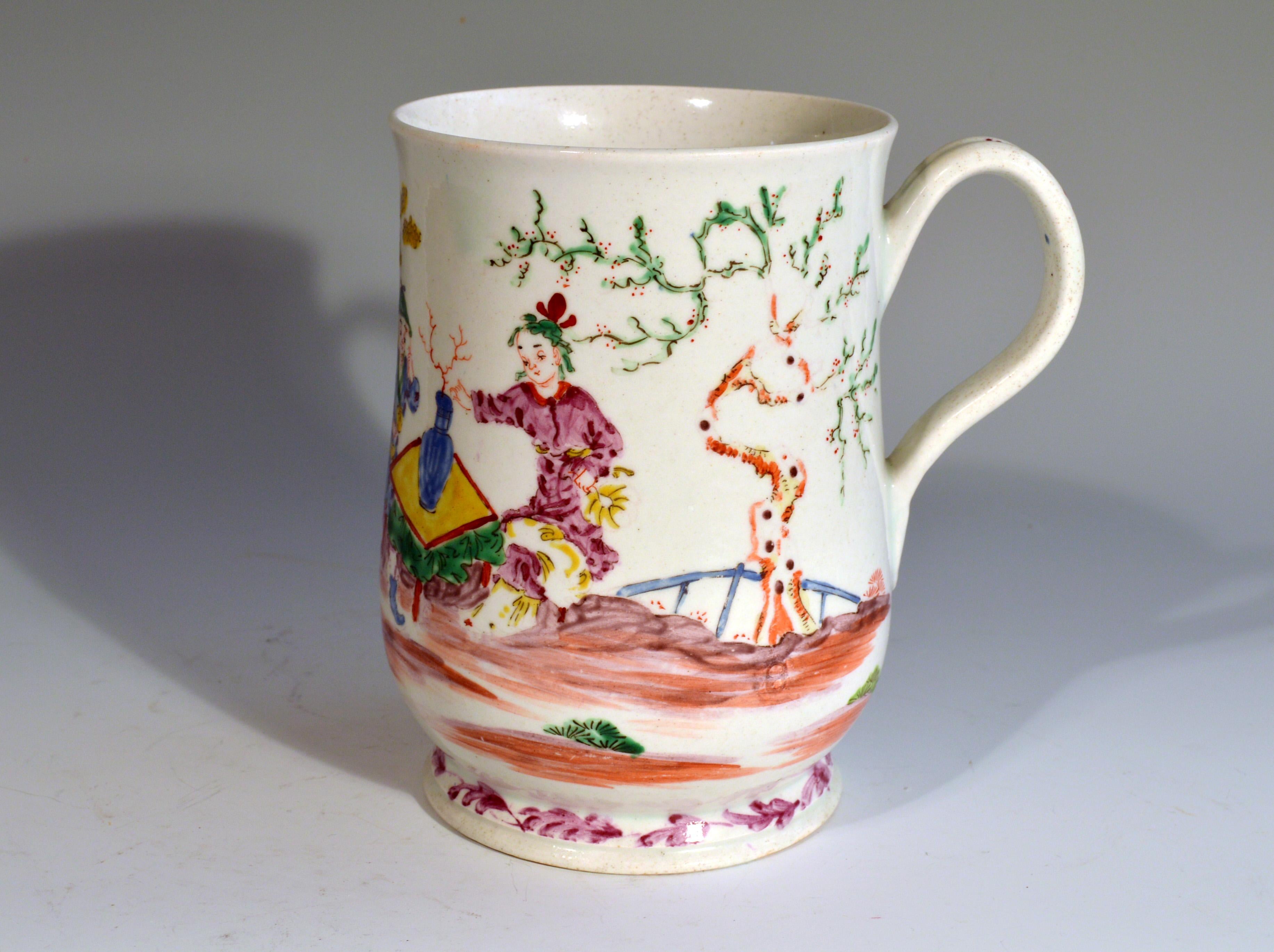Bow Porcelain Chinoiserie Krug aus dem 18. Jahrhundert im Angebot 7