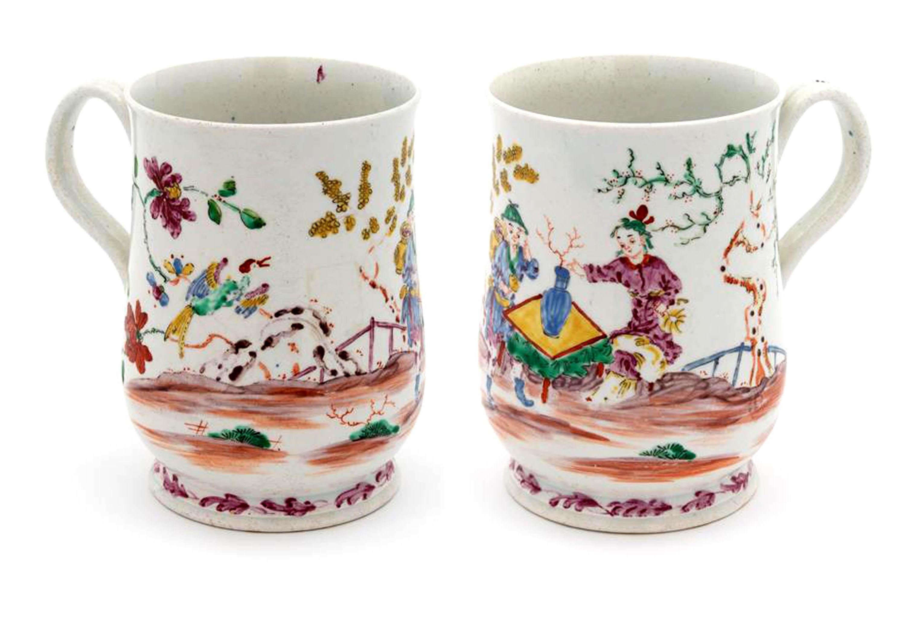 Bow Porcelain Chinoiserie Krug aus dem 18. Jahrhundert im Angebot 11