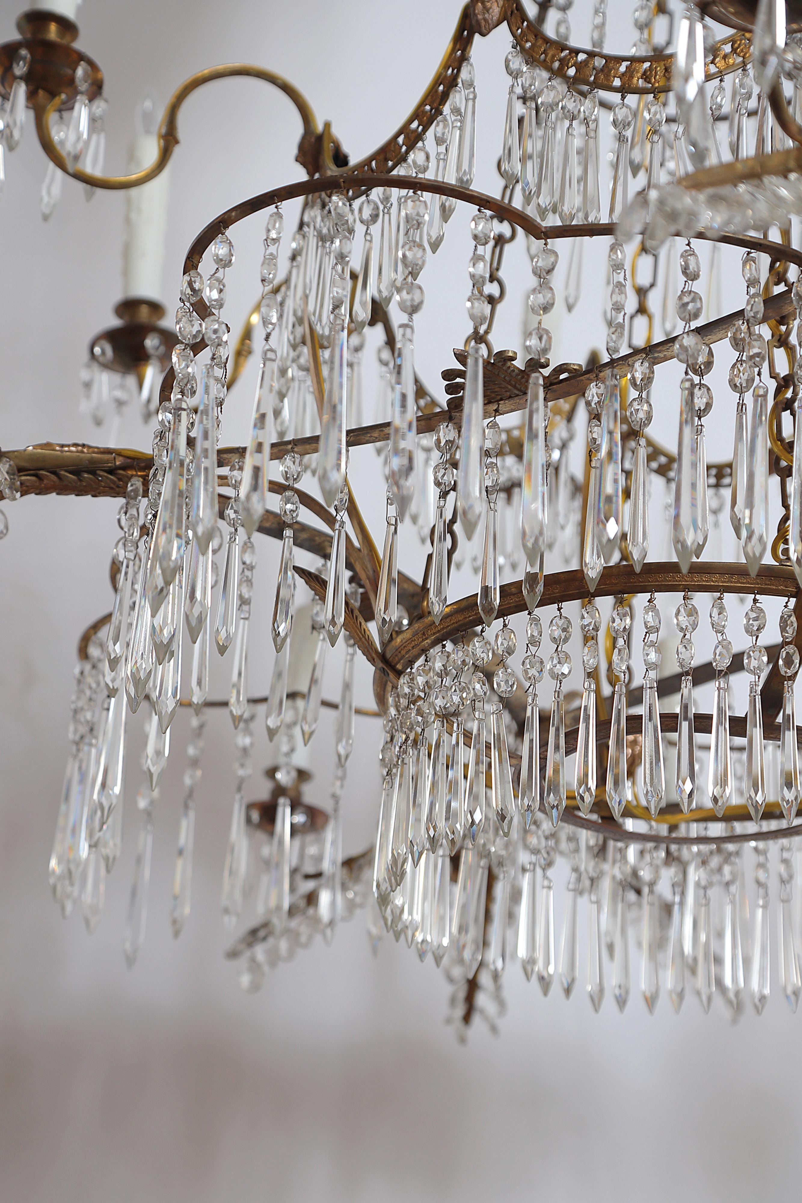 18th Century 20-Light Neoclassic Chandelier, German Probably Werner & Mieth For Sale 7