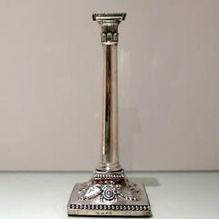 Antique George III Sterling Silver Pair of Candlesticks Lon 1771 J Carter