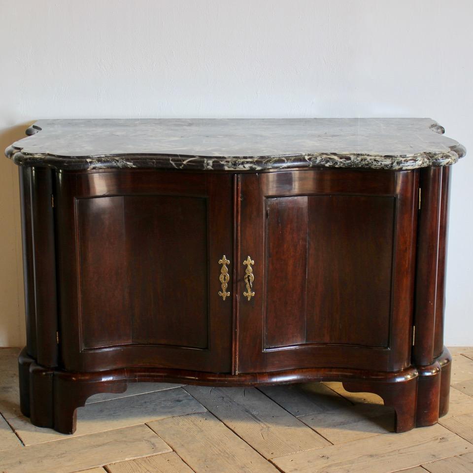 18th Century Dutch Mahogany Serpentine Buffet or Cabinet 5