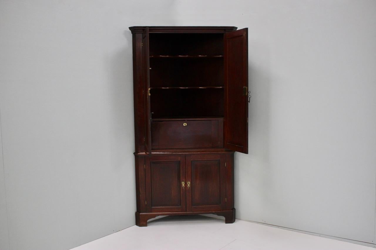 18th Century English Mahogany Corner Cupboard For Sale 5