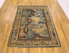 Flemish Verdure Landscape Tapestry, with Exotic Birds in a Lush Setting