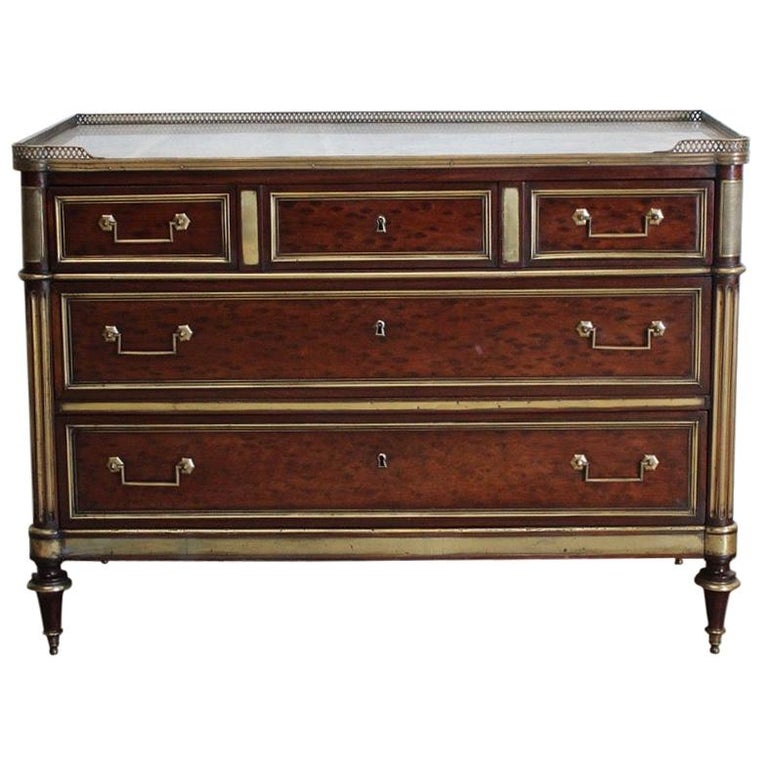 18th Century French Louis XVI Mahogany Commode