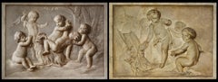 French Oil on Canvas Paintings, Trompe l’œil, Attributed P. J. Sauvage