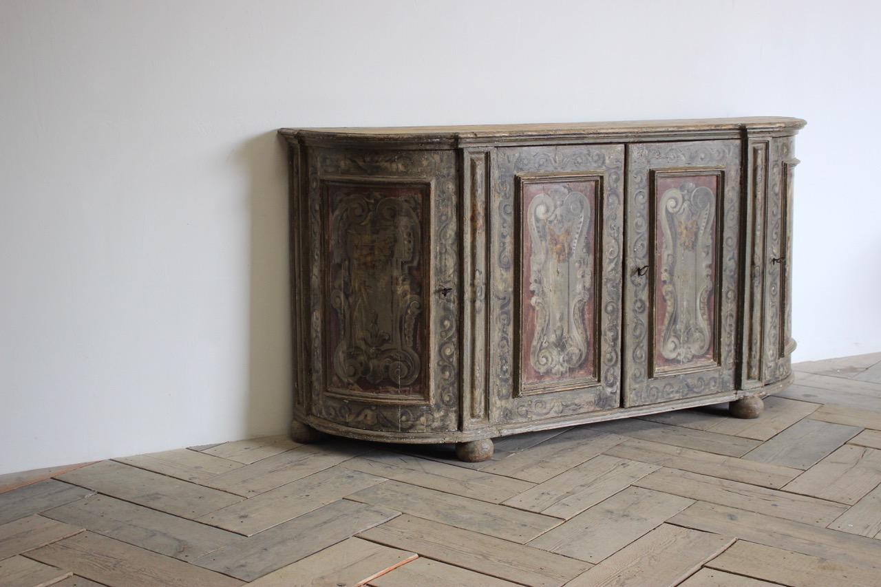 18th Century and Earlier 18th Century Italian Painted Enfilade