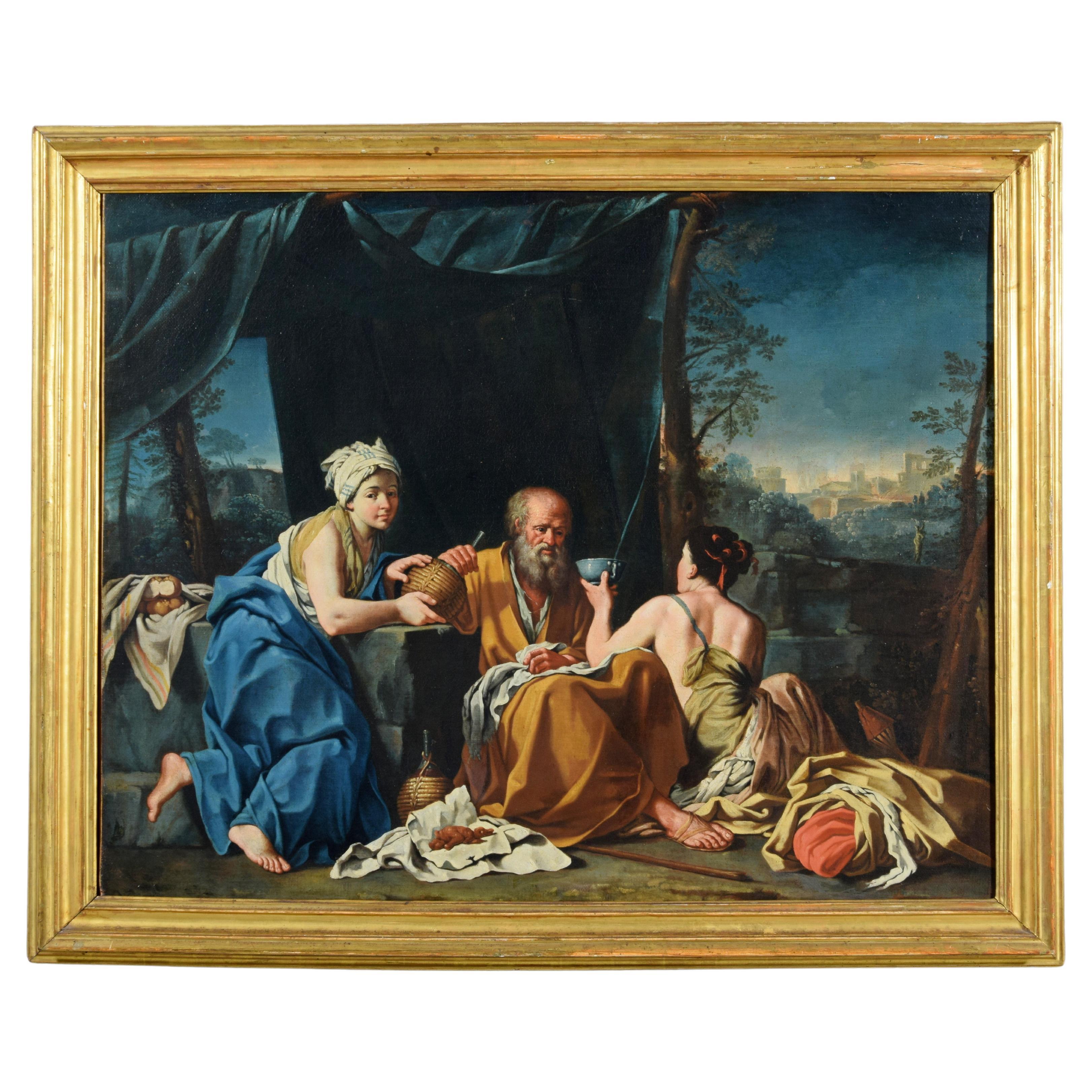 18th Cent., Italian Painting, Loth and the daughters, att. to Giuseppe Gambarini