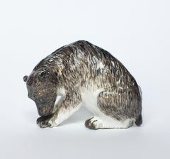 Meissen Porcelain Bear, Johann Gottlieb Kirchner, Johan Joachim Kaendler, 1735