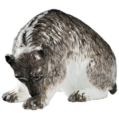 Meissener Porcelain Bear, Johann Gottlieb Kirchner, Johan Joachim Kaendler, 1735