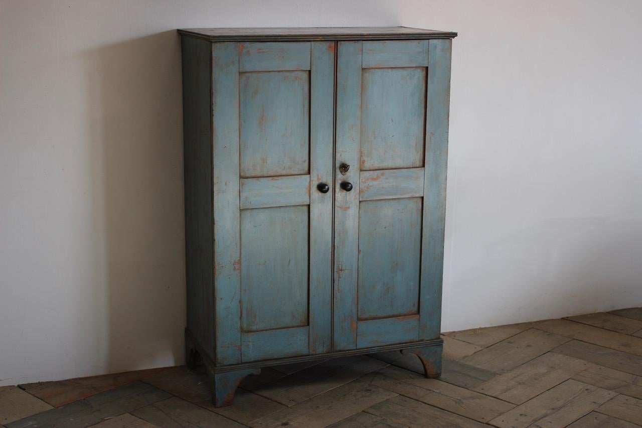 18th Century Painted House Keepers Cupboard in Original Paint 2