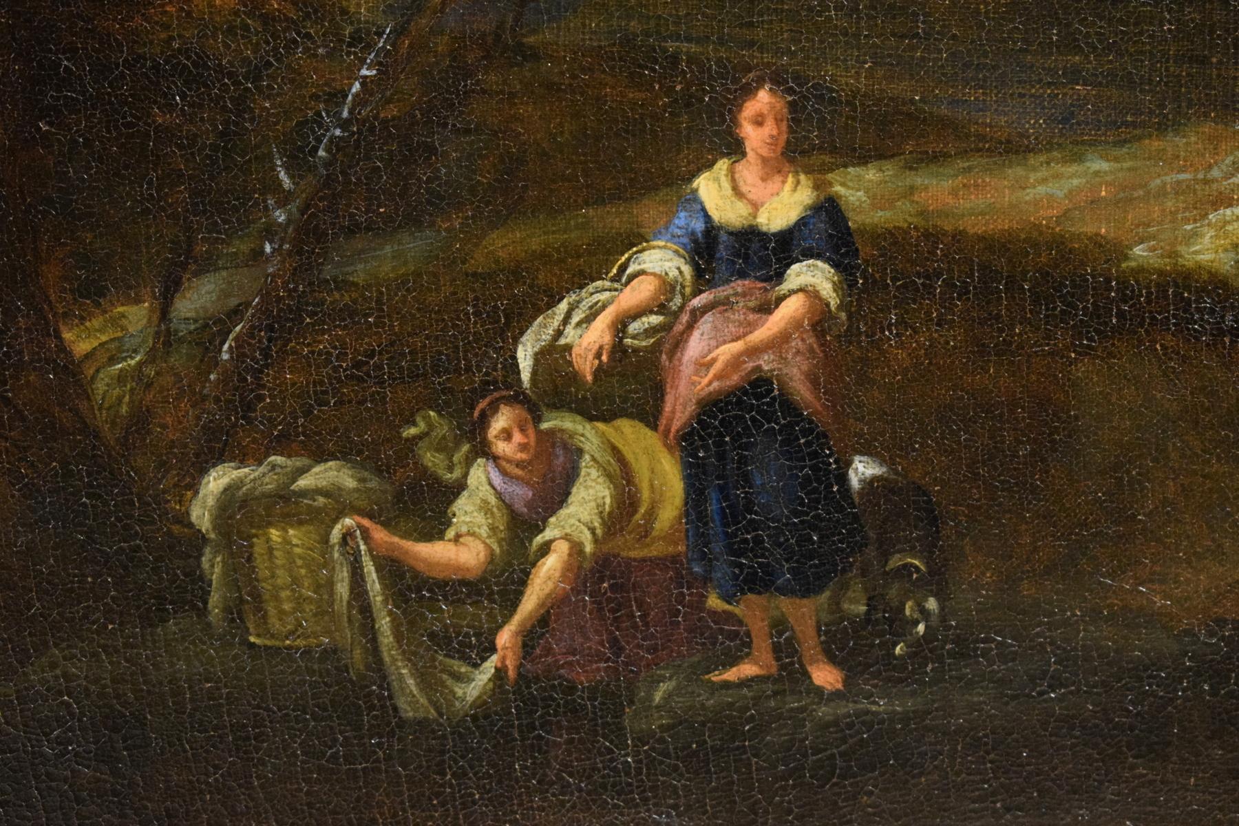 18th Century Pair of Italian Scenes of Country Life, Antonio Francesco Peruzzini 6