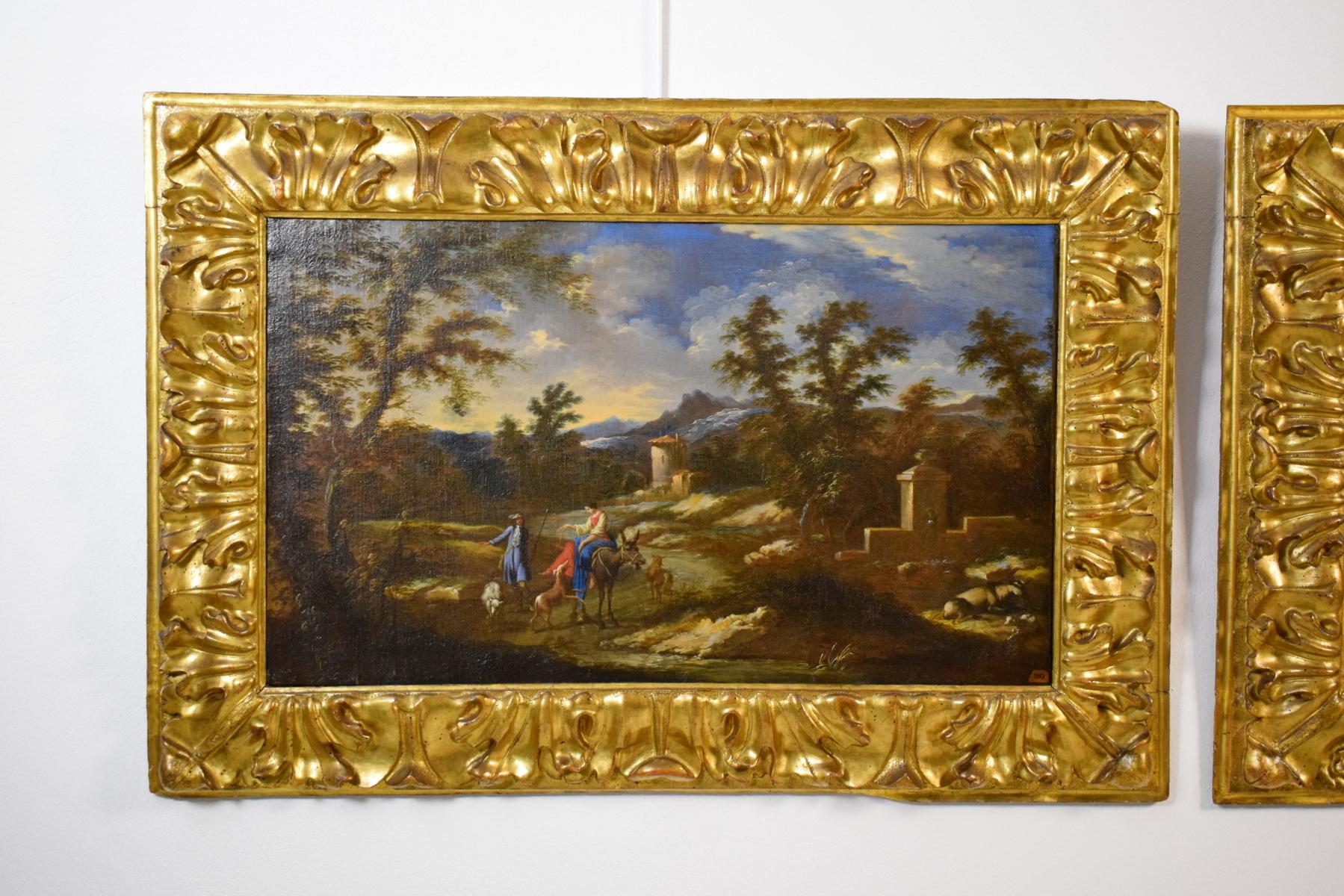 18th Century Pair of Italian Scenes of Country Life, Antonio Francesco Peruzzini 1