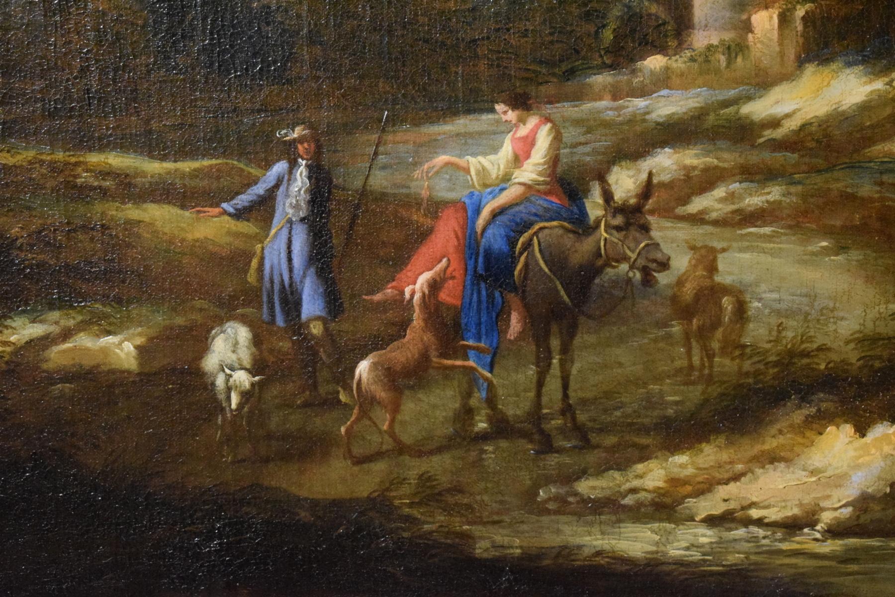 18th Century Pair of Italian Scenes of Country Life, Antonio Francesco Peruzzini 3