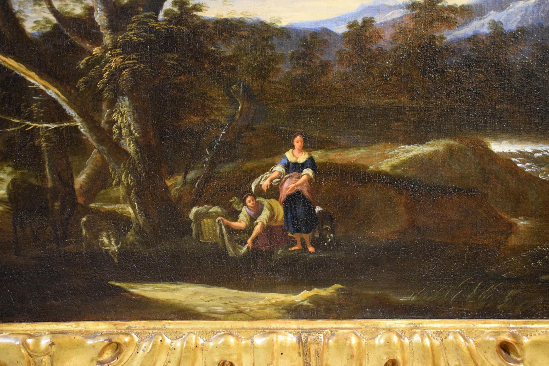 18th Century Pair of Italian Scenes of Country Life, Antonio Francesco Peruzzini 4