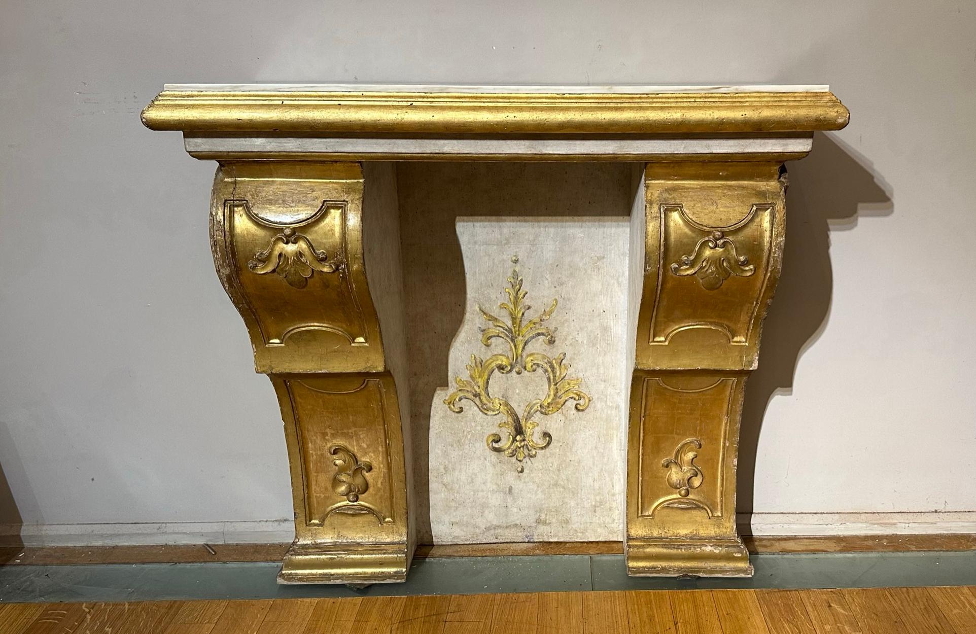 18th Century 18th Centiry golden altar consolle For Sale