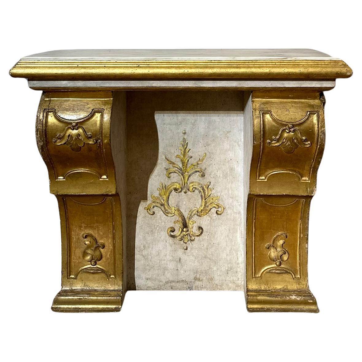 18th Centiry golden altar consolle For Sale