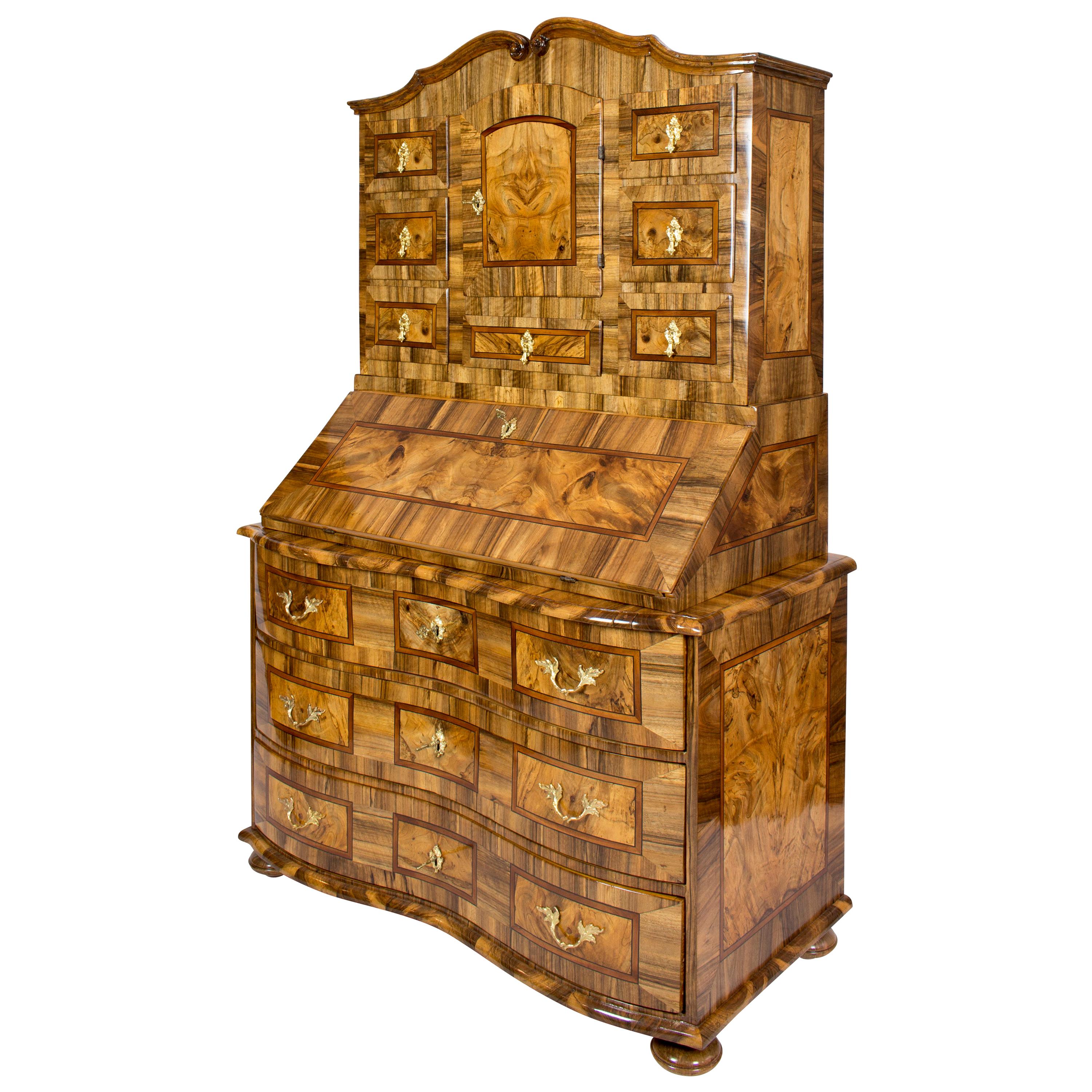 18th Centurey Baroque Walnut Tabernacle / Secretaire