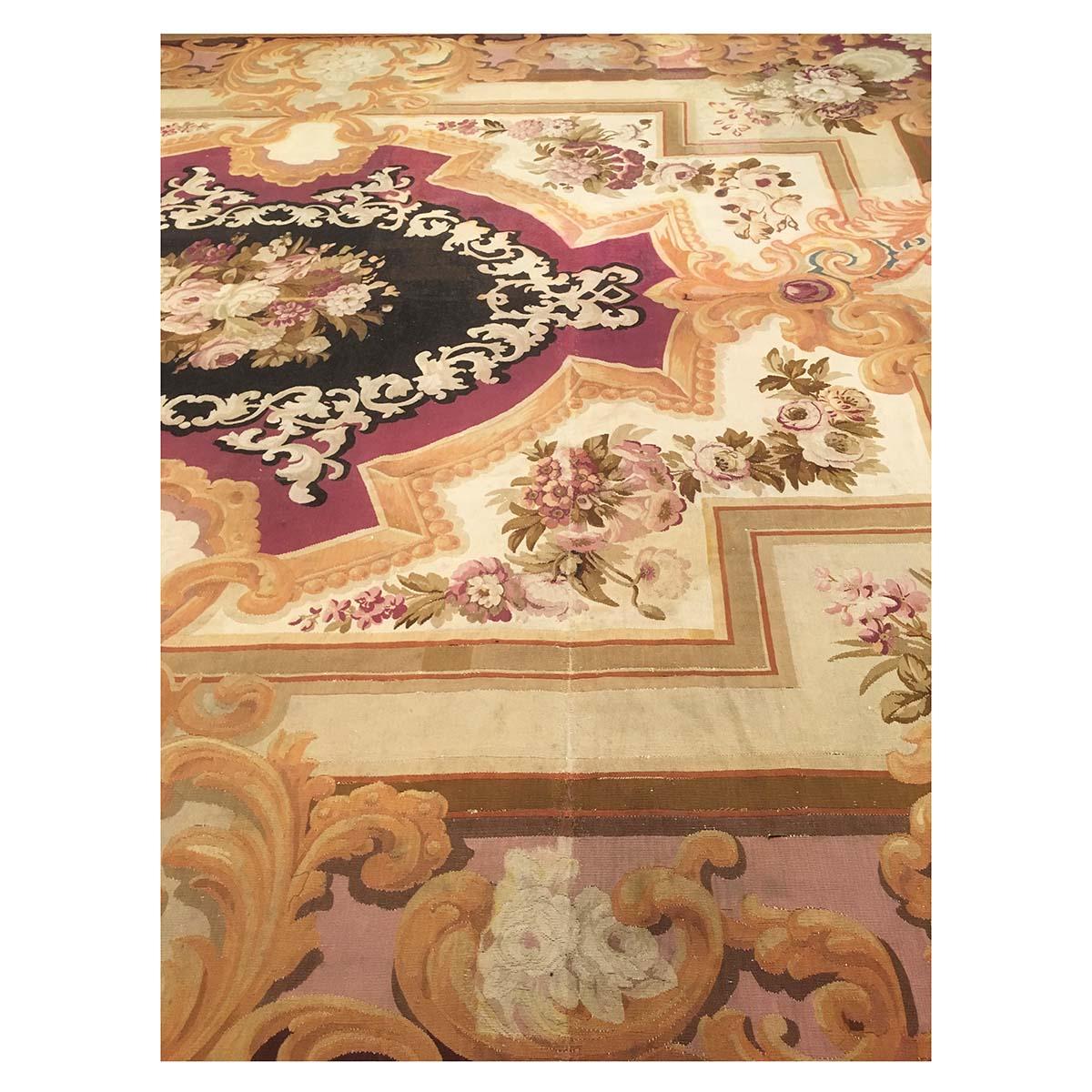 19th Century 14x17 French Aubusson Tapestry Rug #9902078 For Sale 1