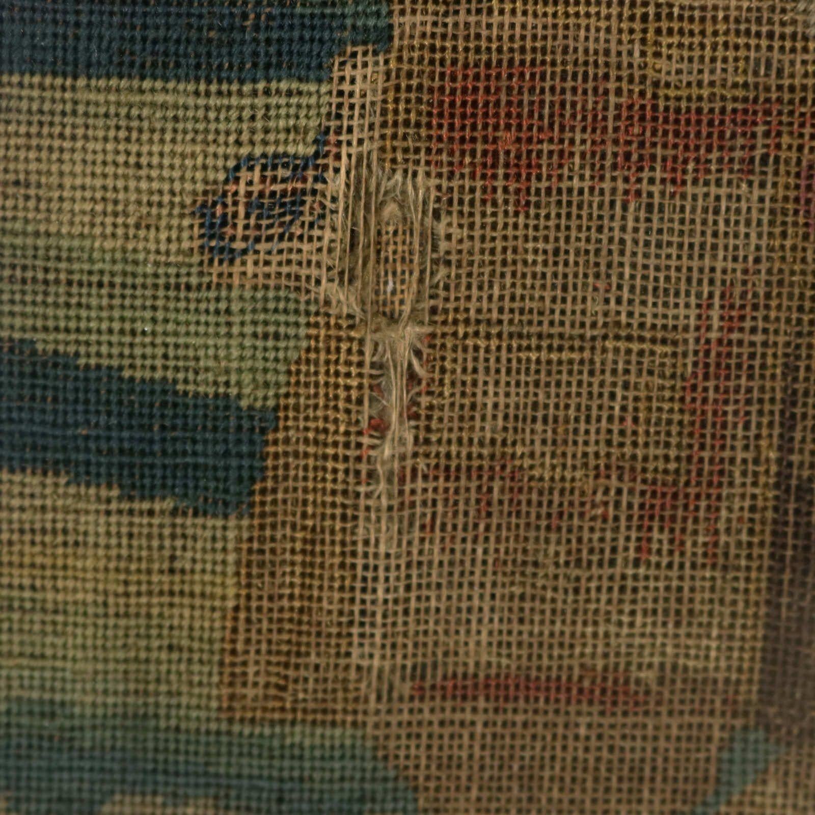 18th Century, 1732 Petit Point Embroidery Picture of Lady & Gent For Sale 12