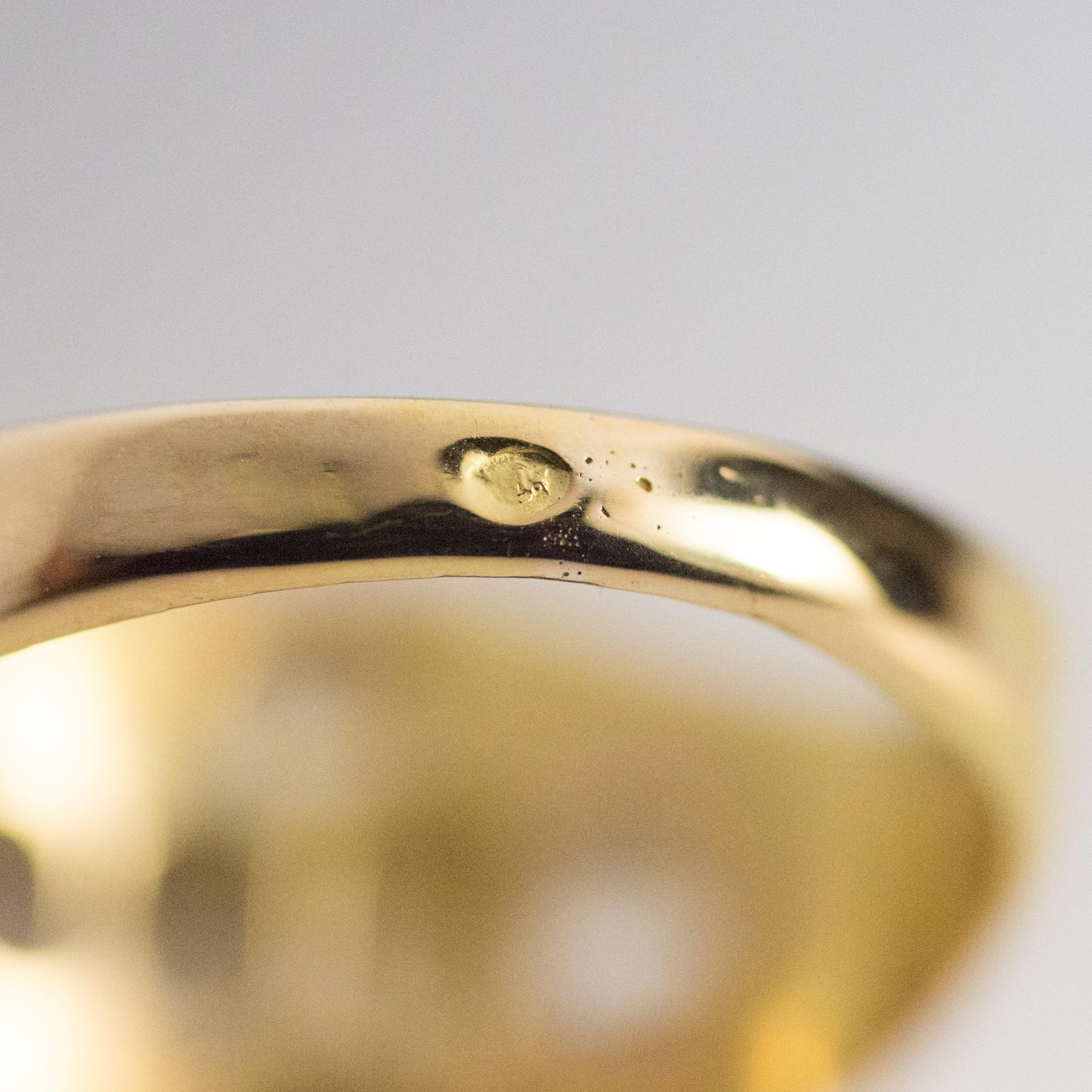 18th Century 18 Karat Yellow Gold 0.40 Carat Diamond Ring 8