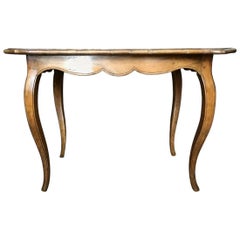 18th Century Adam and Eve Inlayed Walnut Table, German