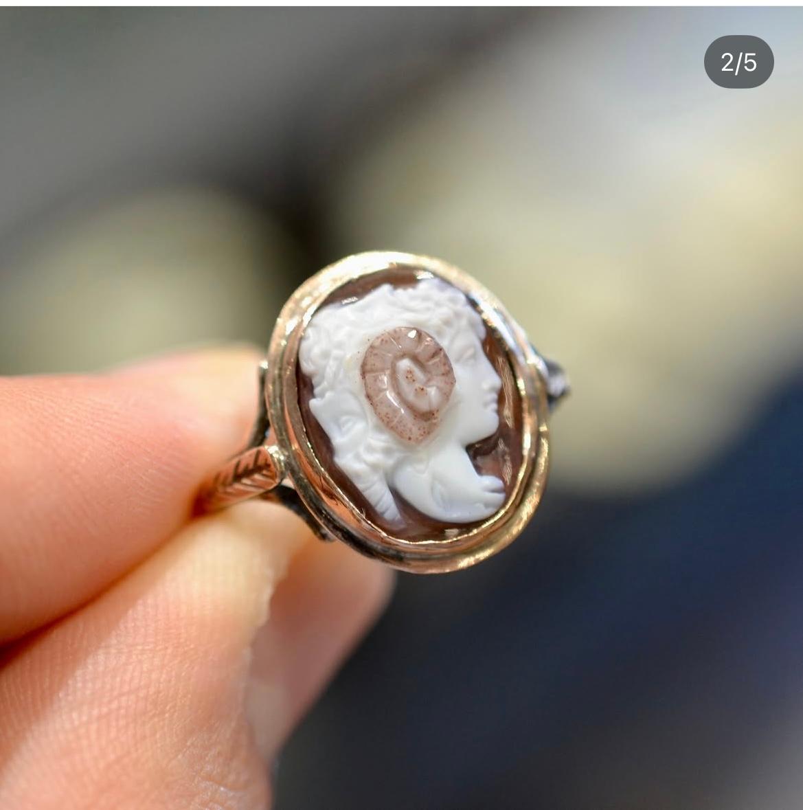 Women's or Men's 18th Century Agate Cameo Of A Gryllos For Sale