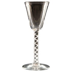 18th Century Air Twist Wine Glass, circa 1750
