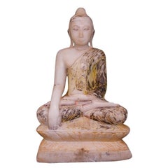 18th Century Alabaster Buddha from Burma